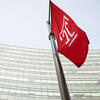 Temple Flag in front of MERB building