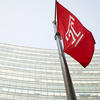 Temple flag in front of MERB